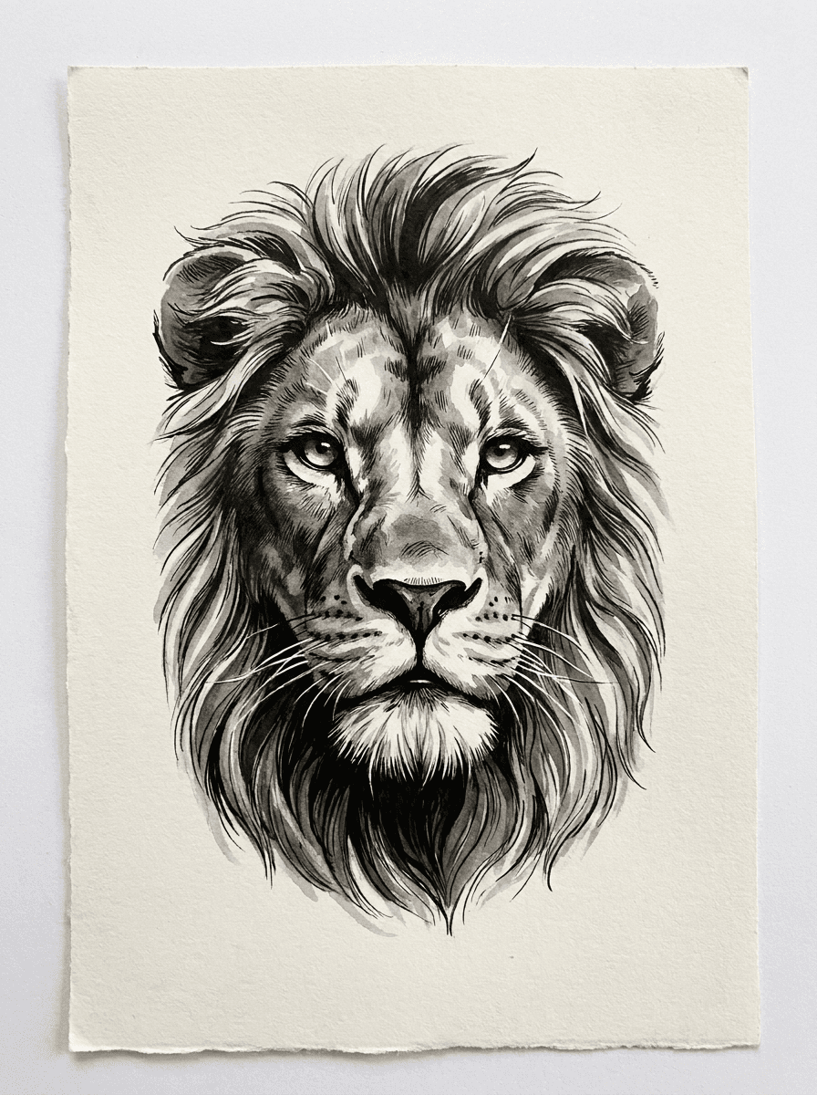 Realism tattoo design example generated with InkOnce