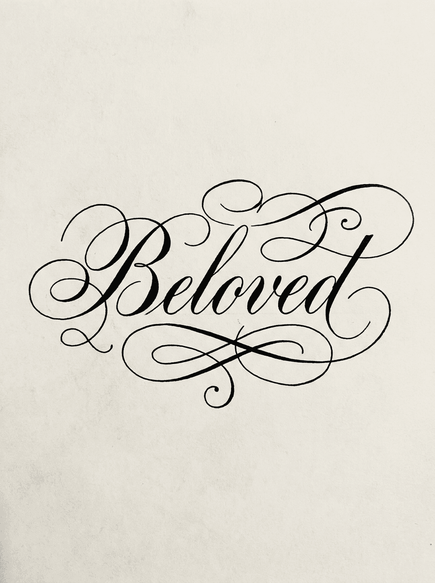 Script & Lettering tattoo design example generated with InkOnce